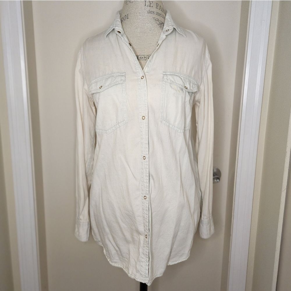 Cotton Denim Buttondown Shirt